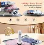 15pcs Cordless Travel Vacuum Storage Bags