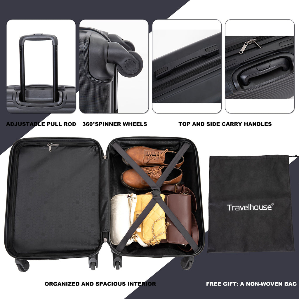 20" Carry on Luggage Lightweight Suitcase