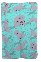 Silver Labrador Retriever Soft Travel Blanket w/Bag