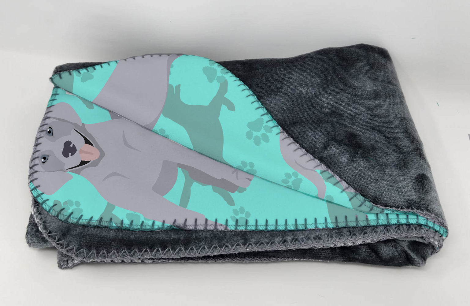 Silver Labrador Retriever Soft Travel Blanket w/Bag