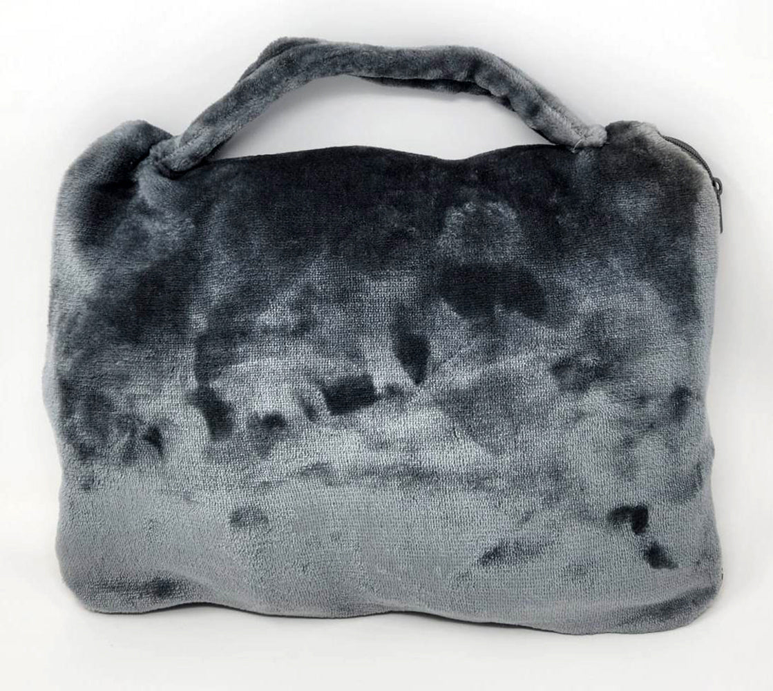 Silver Labrador Retriever Soft Travel Blanket w/Bag