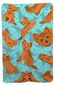 Red Yorkie Soft Travel Blanket w/Bag