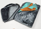Red Yorkie Soft Travel Blanket w/Bag