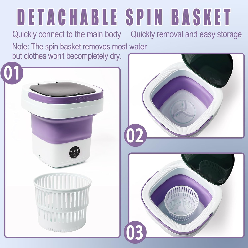 16L Mini Portable Foldable Washer