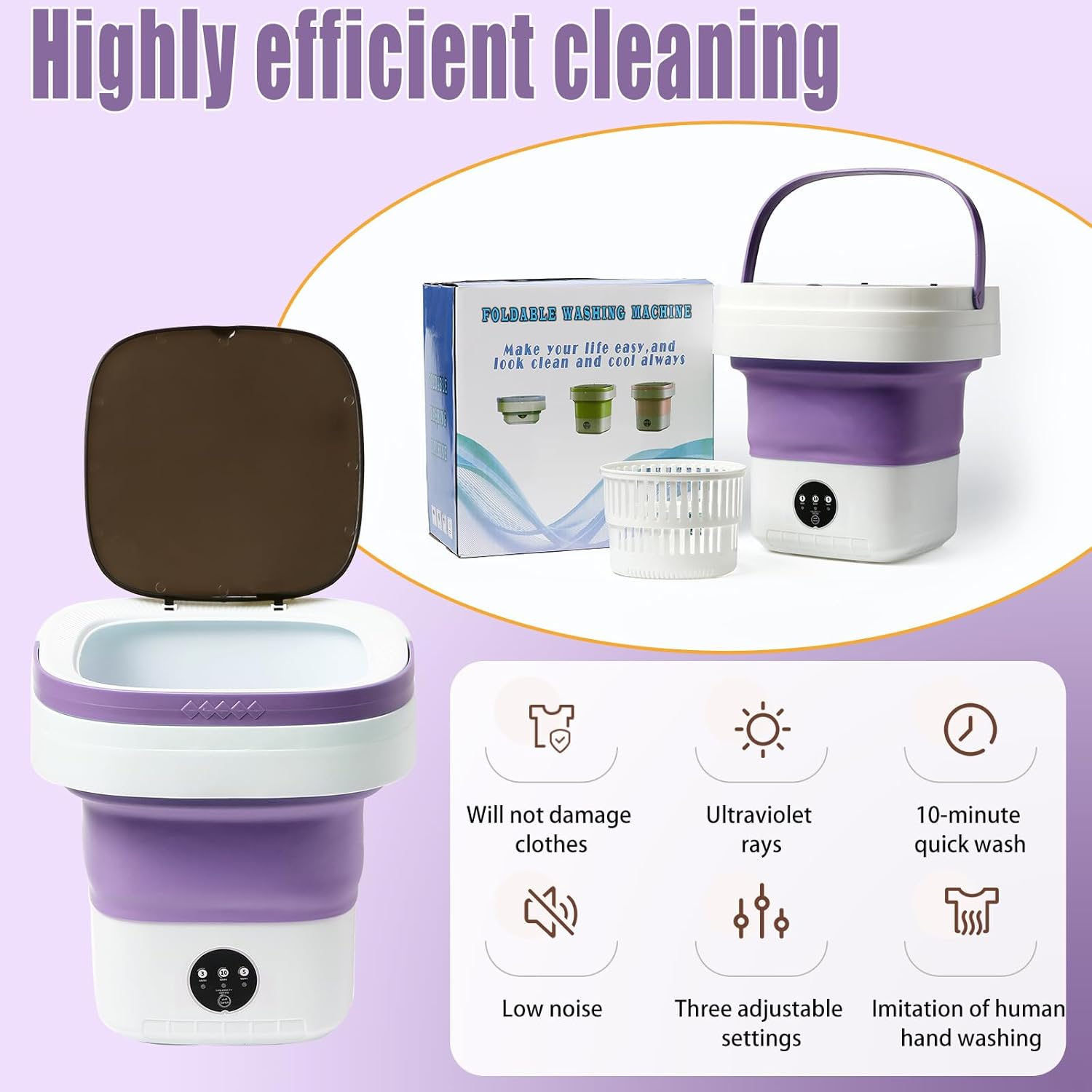 16L Mini Portable Foldable Washer