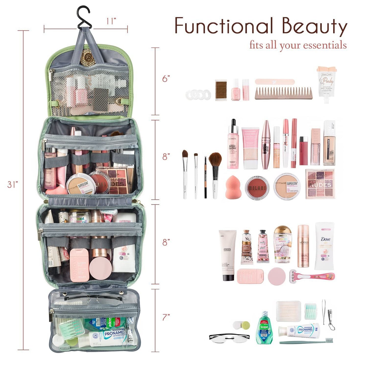 Waterproof Hanging Toiletry Bag