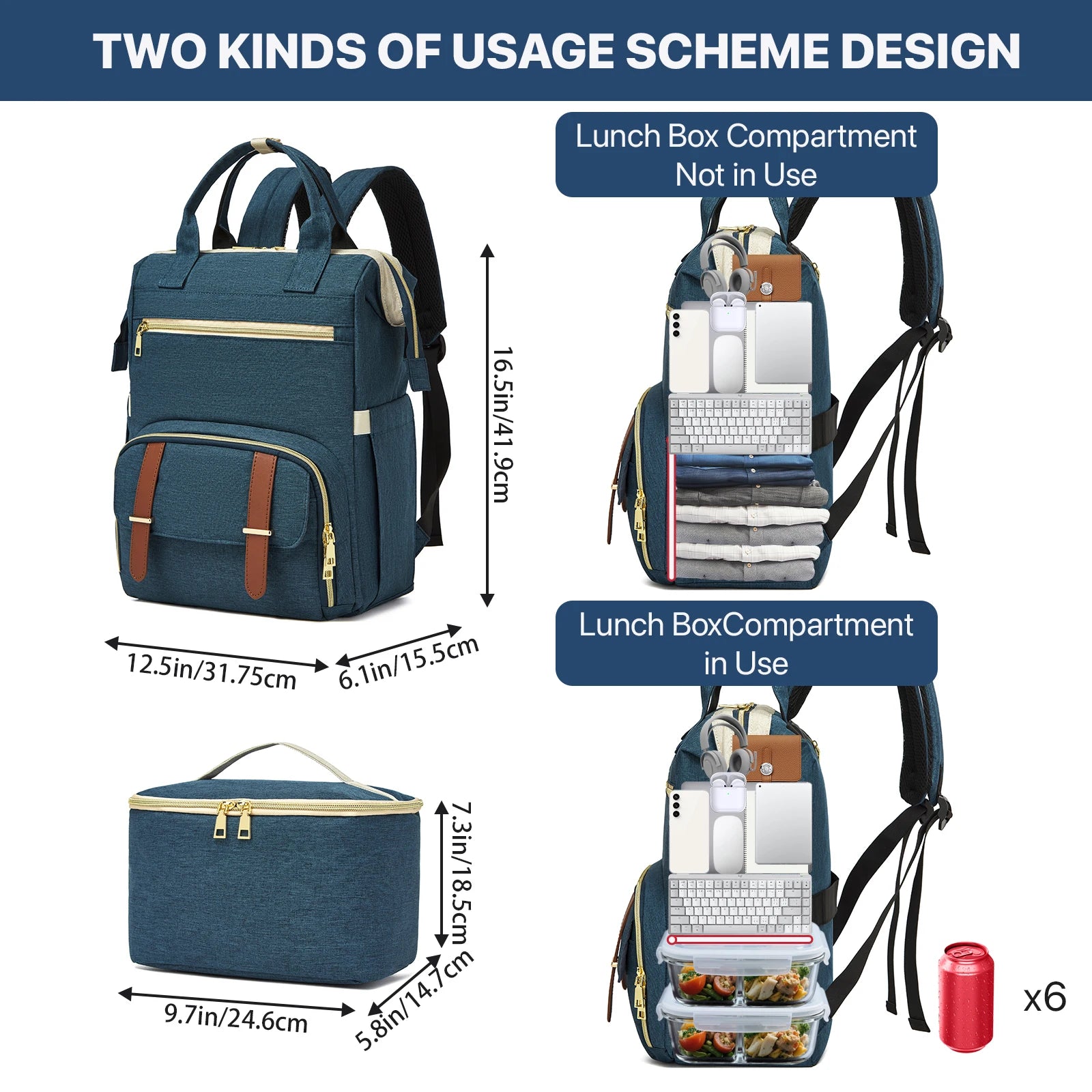 Insulated Multifunctional Cooler Travel Backpack