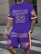 Men's Plus Size Basketball Shorts Set
