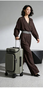 20" Multifunctional Front Opening Carry-on Luggage