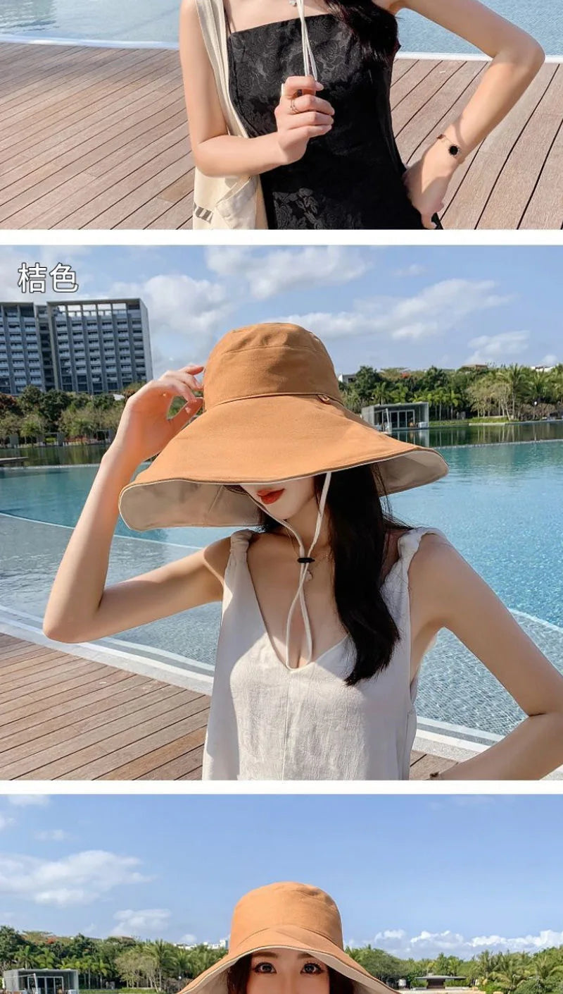 Wide Brim UPF 50+ Sun Hat Women Anti-UV