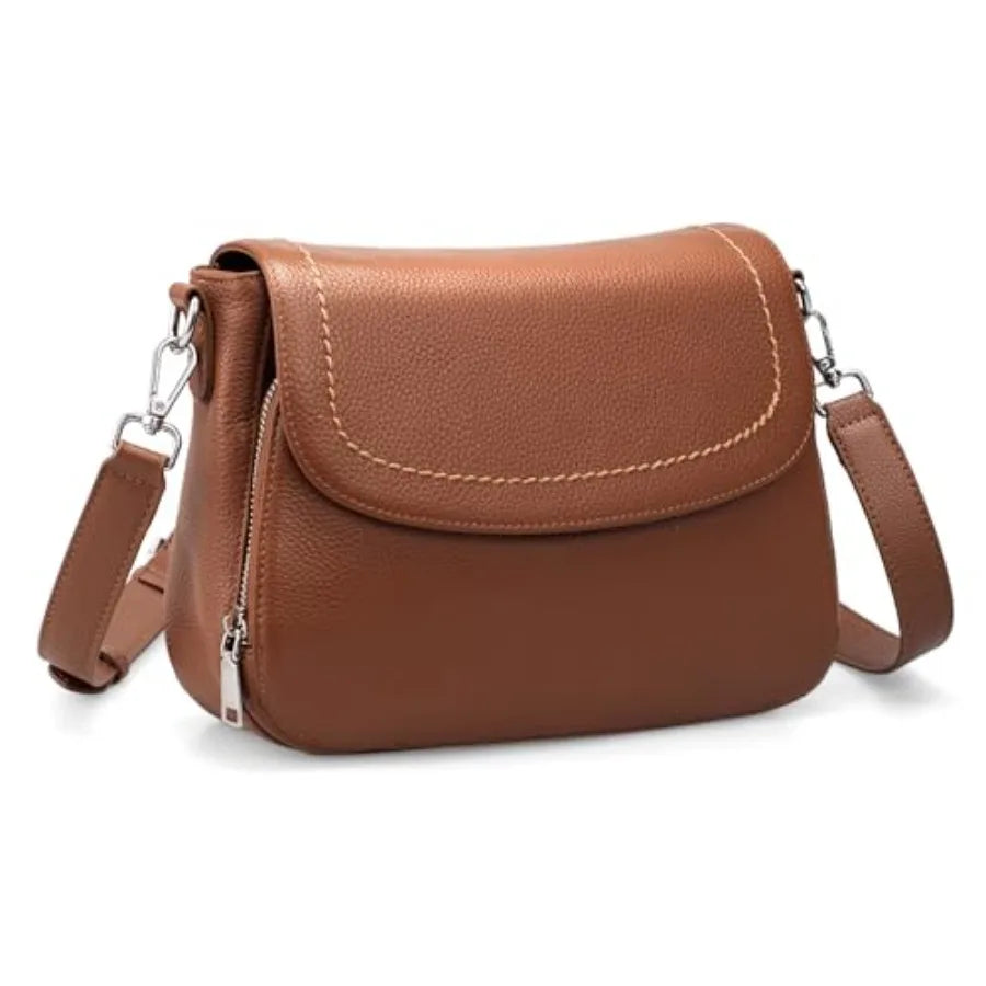 Genuine Leather RFID Crossbody Bag
