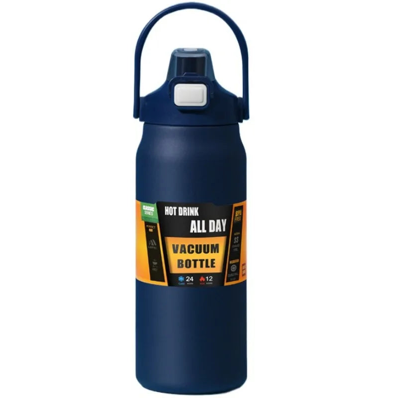 800/1000/1200/1500ML Stainless Steel Thermos w/Straw