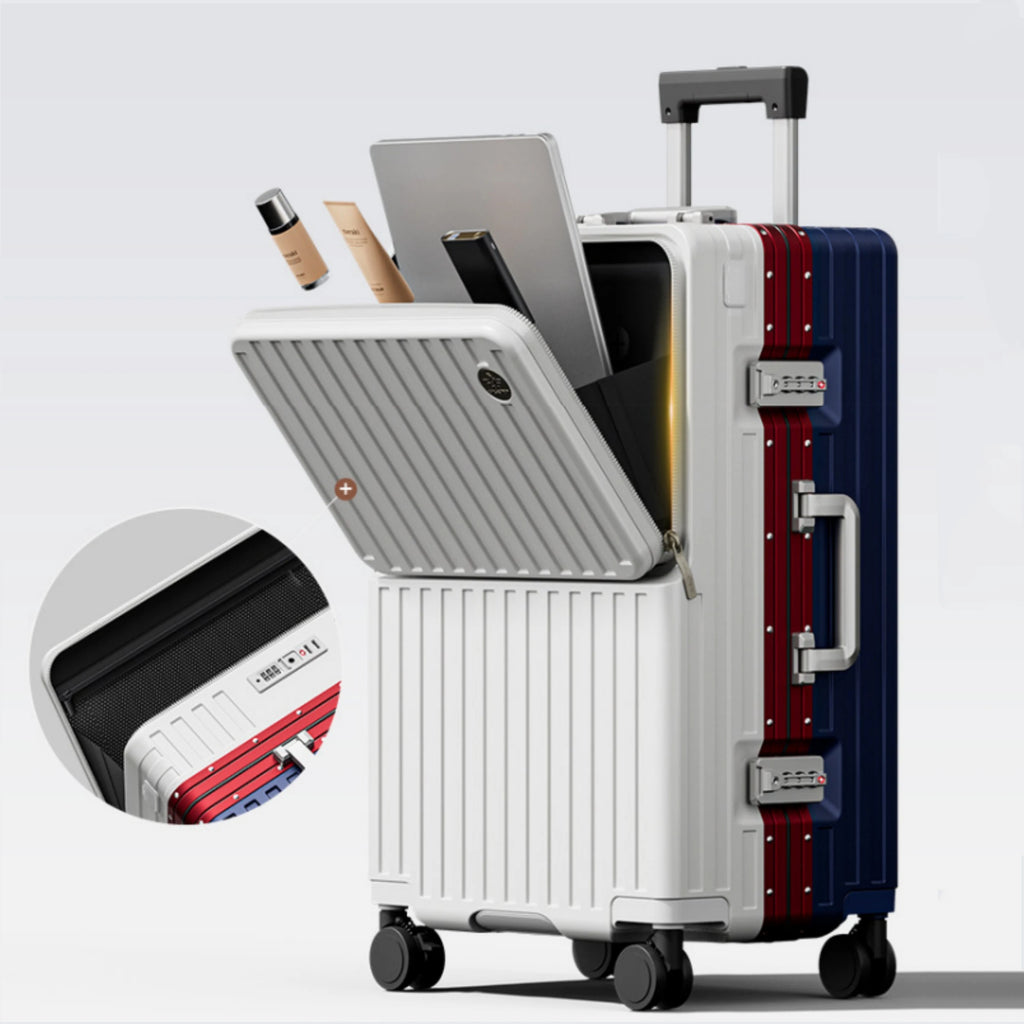 20/24/26" Front Opening Pocket Aluminum Frame Luggage