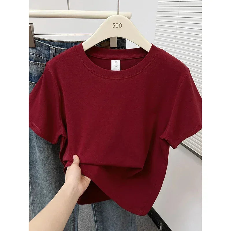 Casual Plus Size Short Sleeved T-Shirt