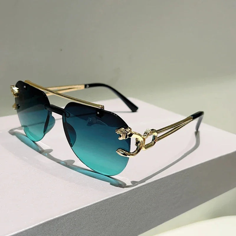 Rimless Pilot Sunglasses