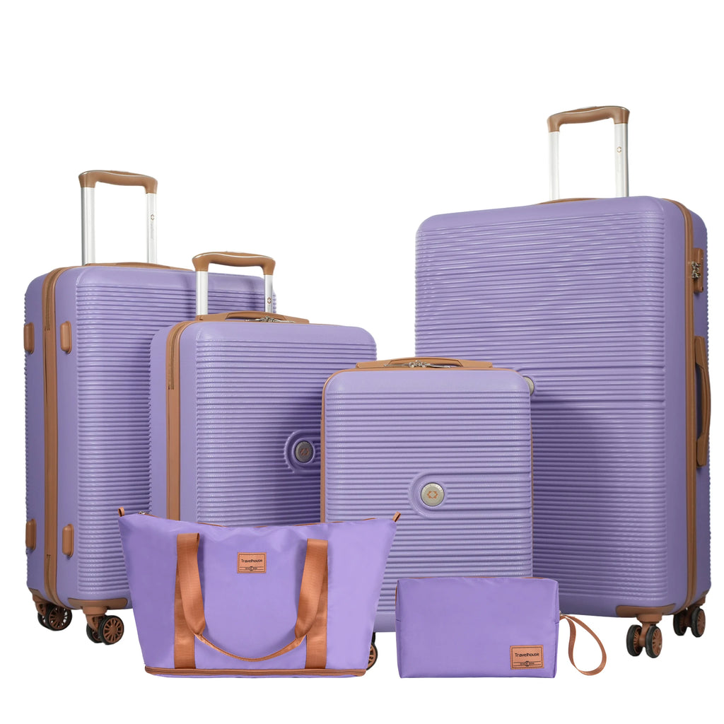 6-Piece Luggage Set with Double Spinner Wheels