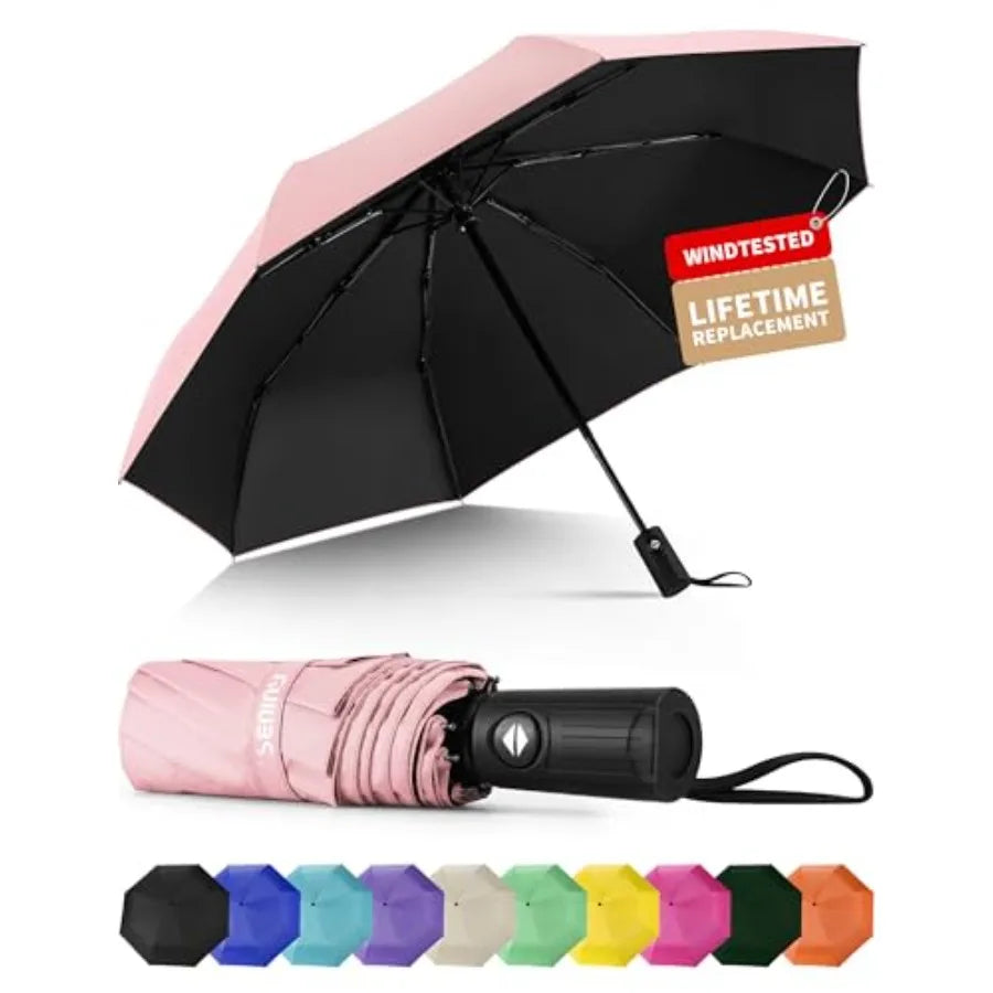 Automatic Windproof Travel Umbrella – 12 Colors