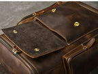 Vintage Crazy Horse Genuine Leather Hiking Backpack