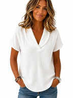 Women's Breathable Crinkle Cotton Linen Blouse