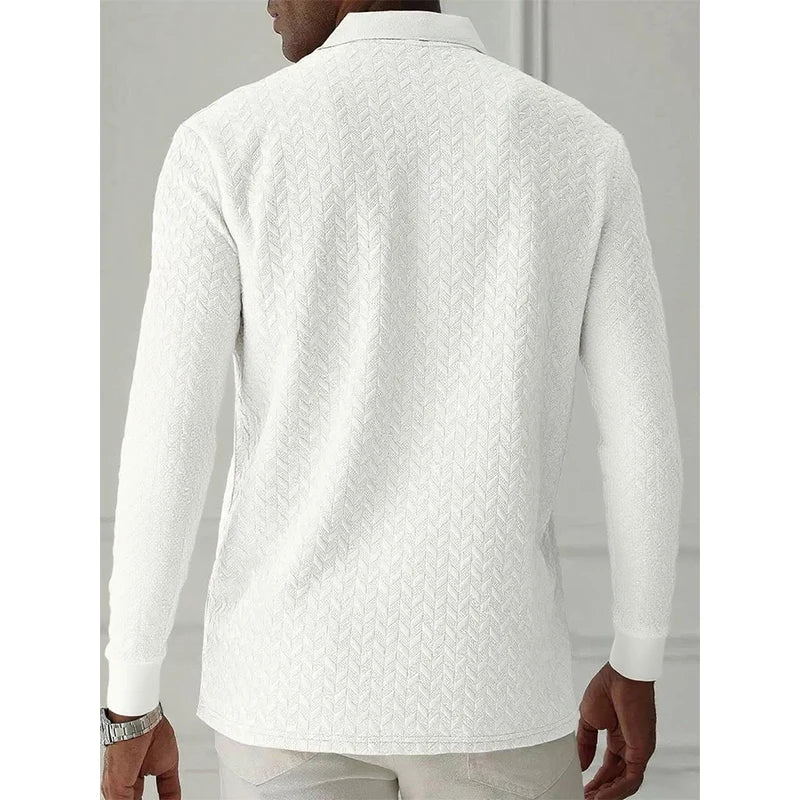 Men's High Quality Long Sleeve Polo Shirt