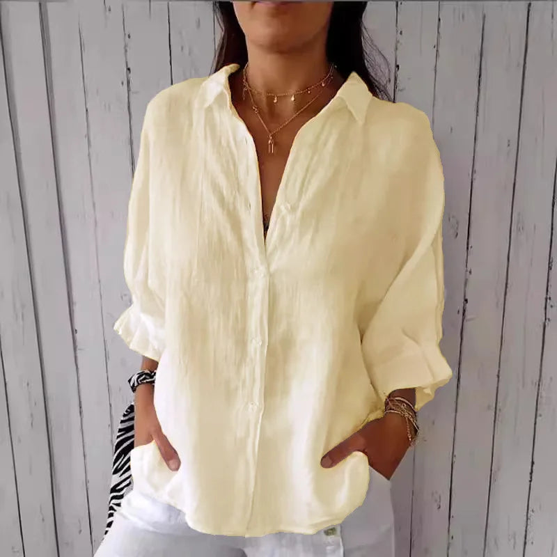 Women's Summer Cotton Linen T-Shirt