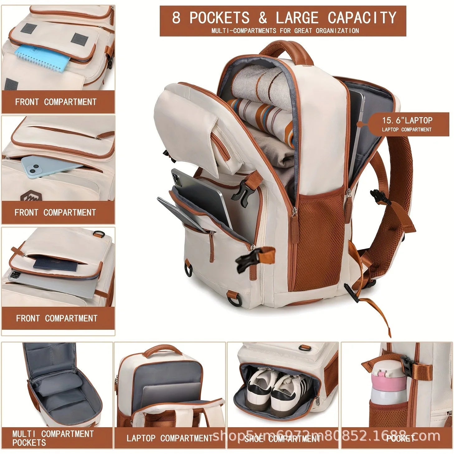 Large Capacity Expandable Backpack