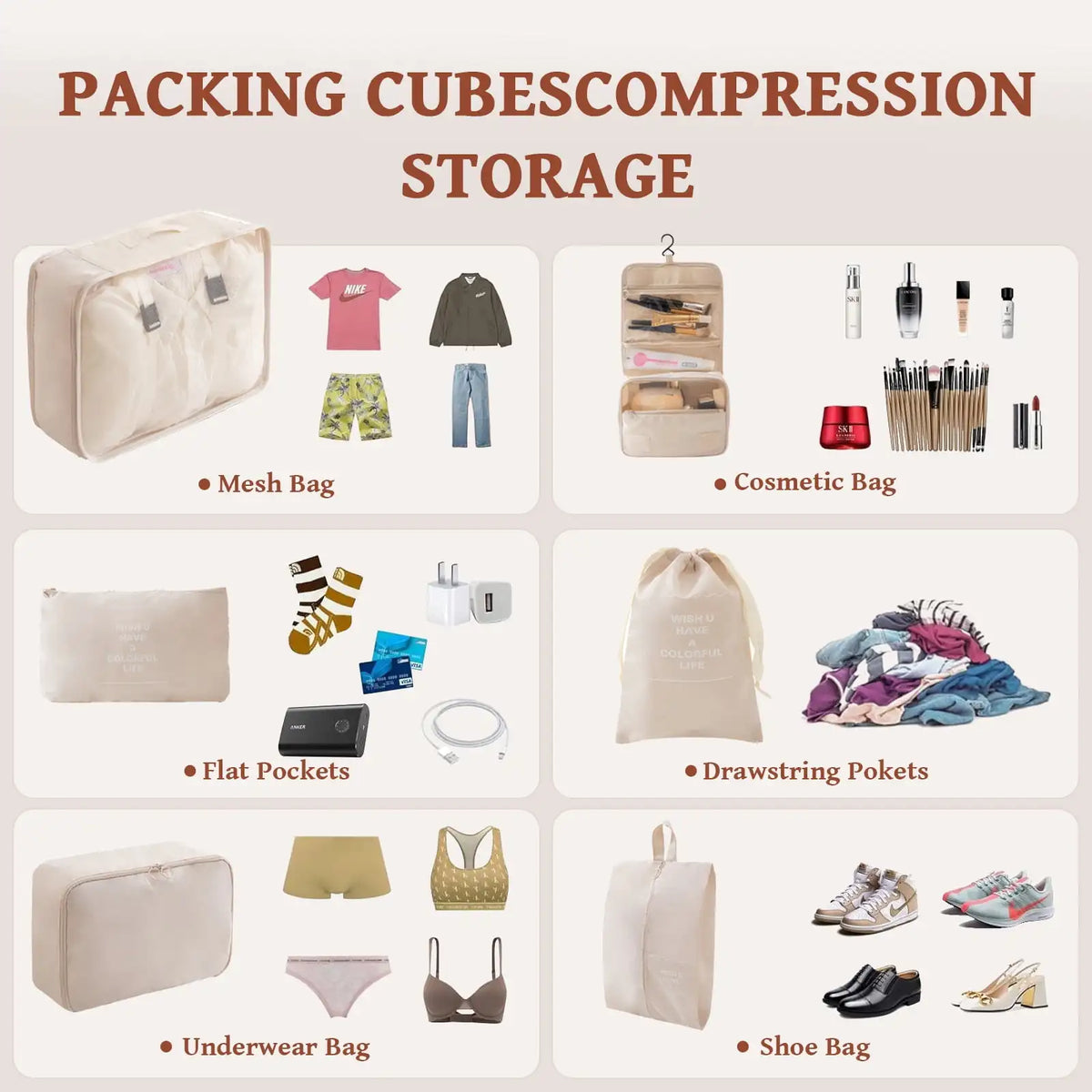 Travel Compression Bags – Space-Saving Packing Organizers