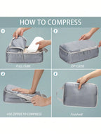 6 Pcs Compression Travel Cubes