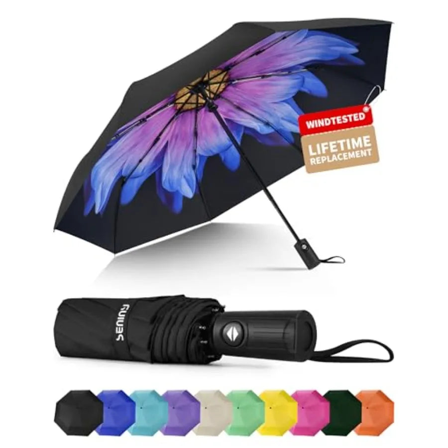 Automatic Windproof Travel Umbrella – 12 Colors