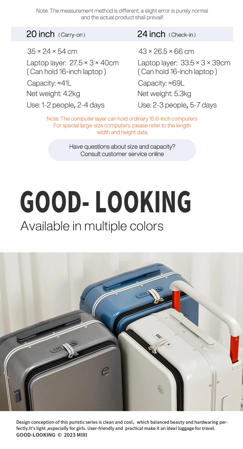 Wide Handle Carry-On