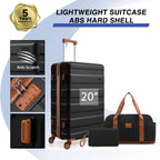 3/5pcs 20/24/28" Luggage Set w/Toiletry Bag & Duffel Bag