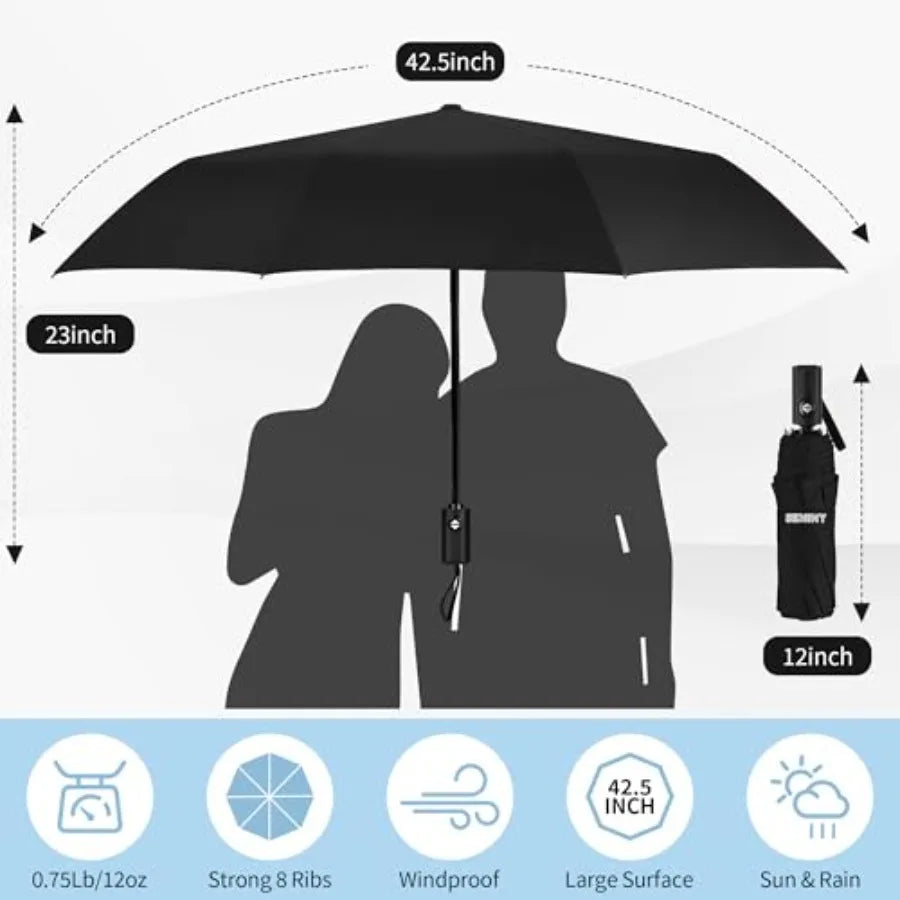 Automatic Windproof Travel Umbrella – 12 Colors