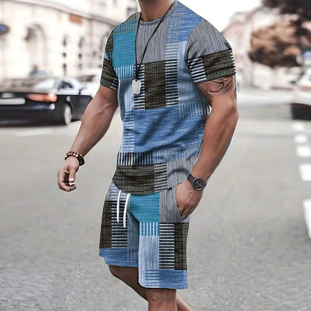 Men's Retro Cool Breathable Shorts Set
