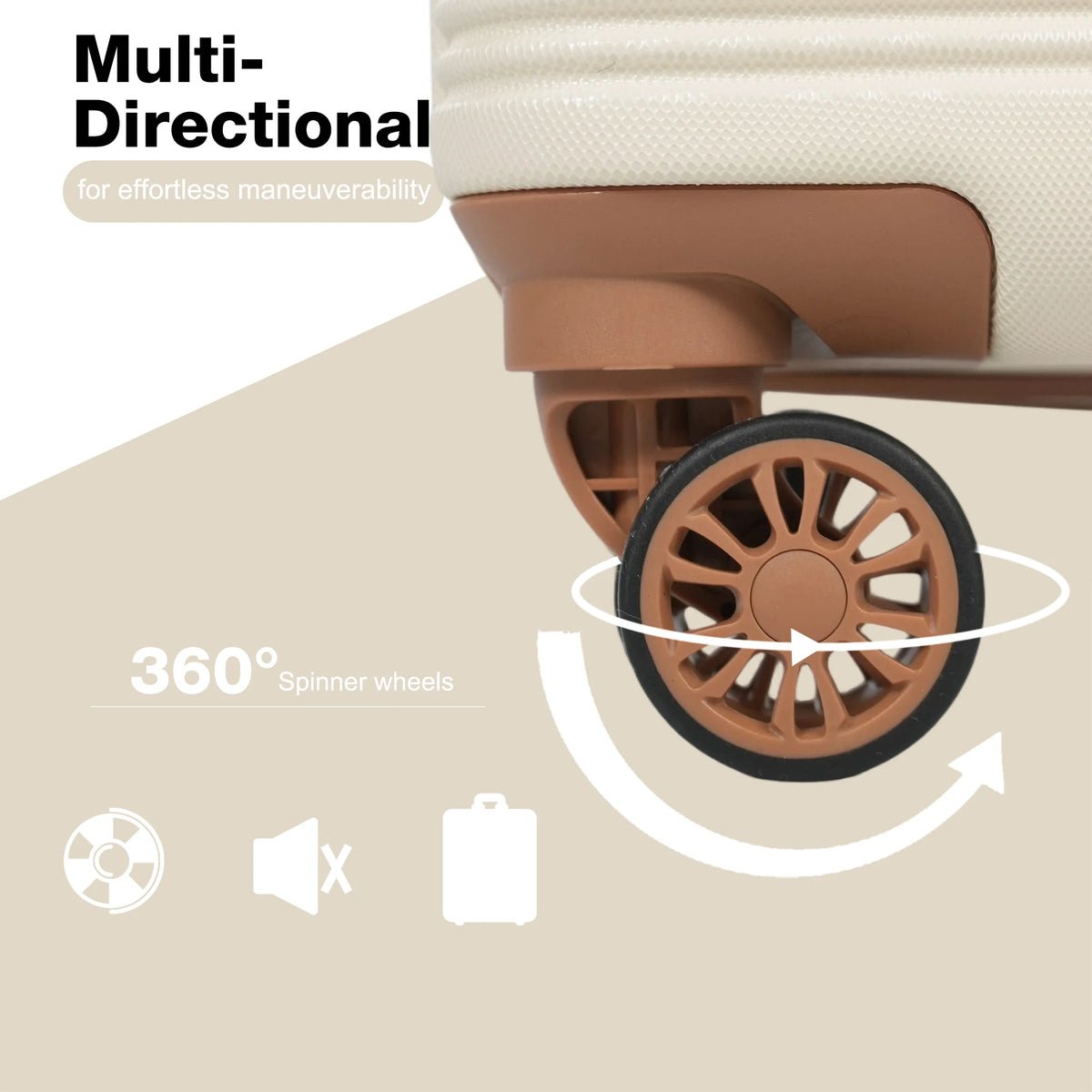 6-Piece Luggage Set with Double Spinner Wheels