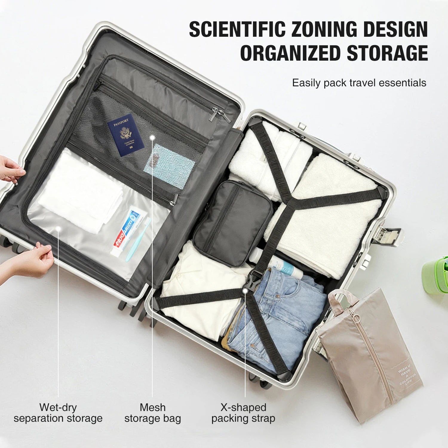 20/24/27 Lightweight Aluminum Hard Shell Luggage