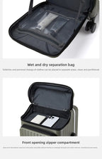 20" Multifunctional Front Opening Carry-on Luggage