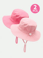 2pcs Children's Fisherman Sun Hat w/Large Brim