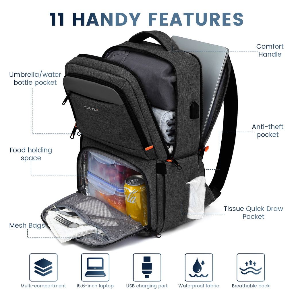 Insulated Multifunctional Cooler Travel Backpack