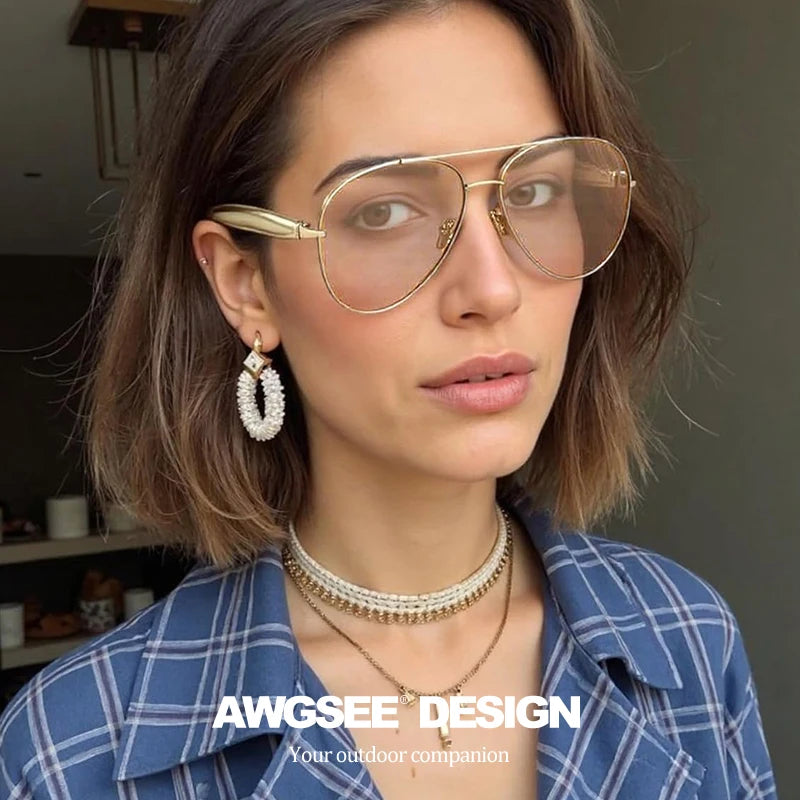 Oversized Vintage Aviator Glasses