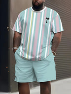 Men's 3D Printed Short Sleeve Shorts Sets