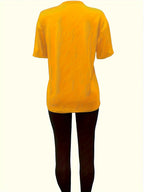 Women's T-Shirt Top & Medium Stretch Comfy Pants