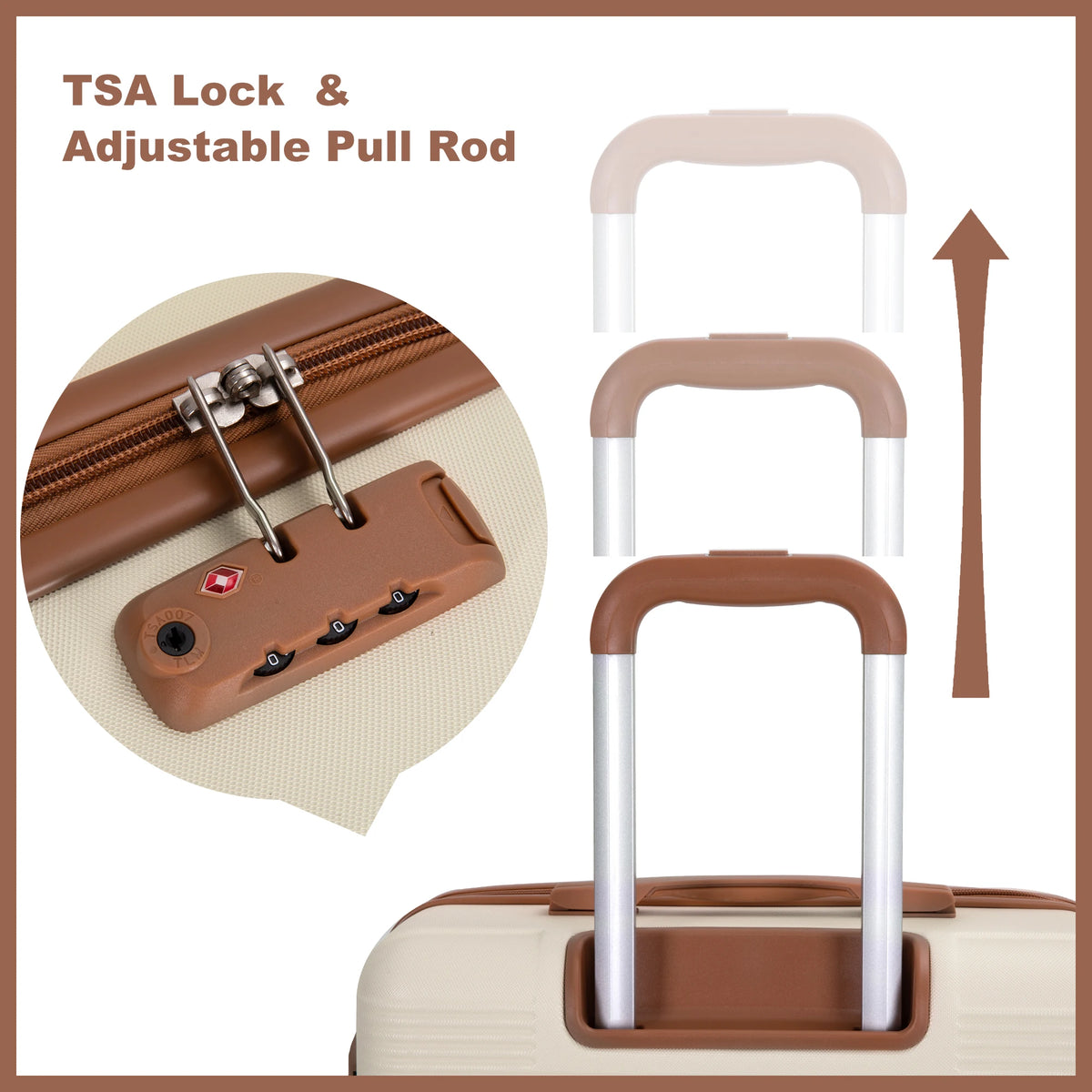 6-Piece Luggage Set with Double Spinner Wheels