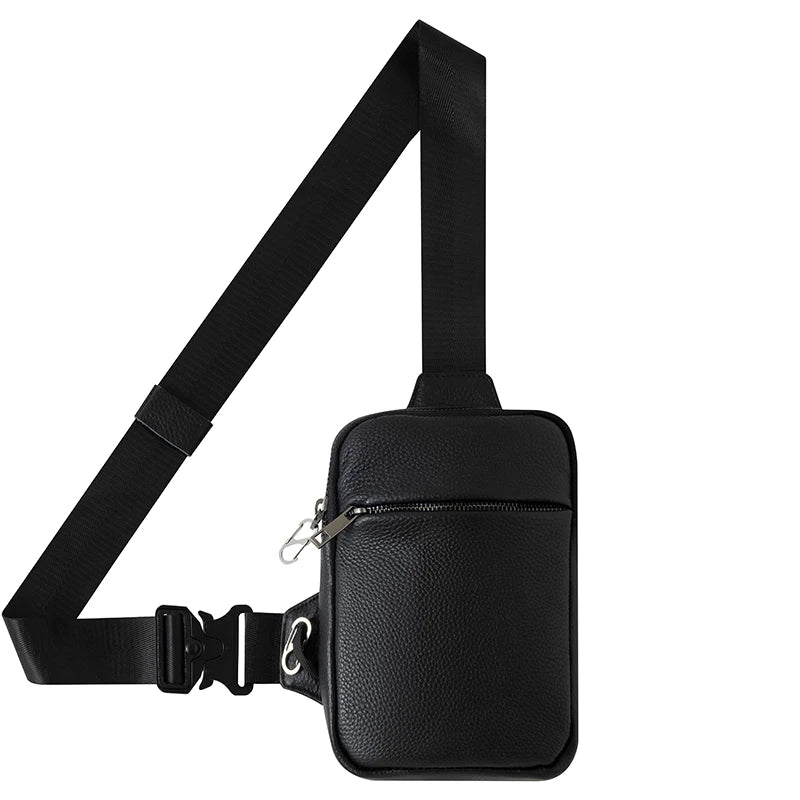 RFID Cowhide Crossbody Bag
