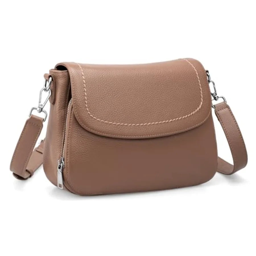 Genuine Leather RFID Crossbody Bag