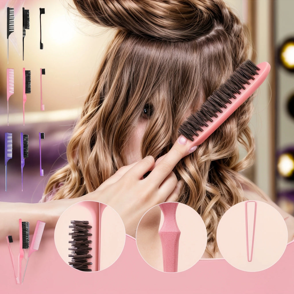 3pcs Hair Styling Hairbrush and Comb