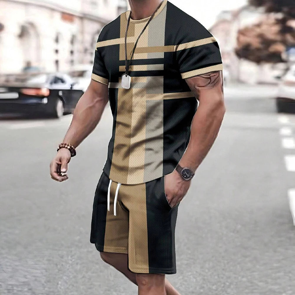 Men's Retro Cool Breathable Shorts Set