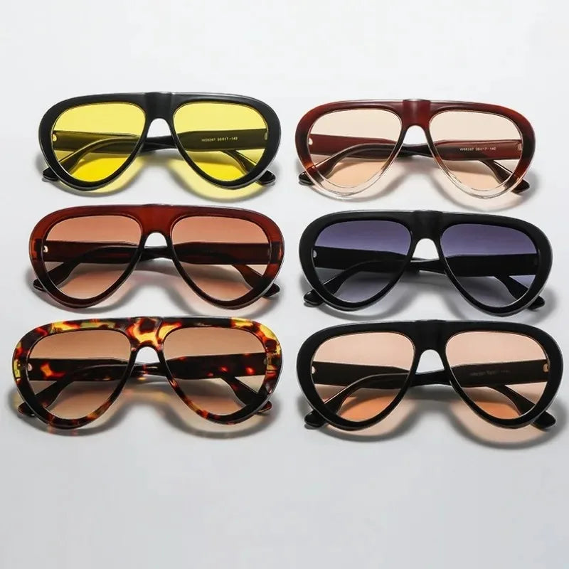Vintage Oversized Oval Sunglasses