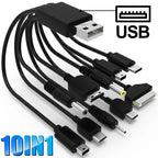 10In1 USB to Multi-ports USB Cable Universal Phone Charging