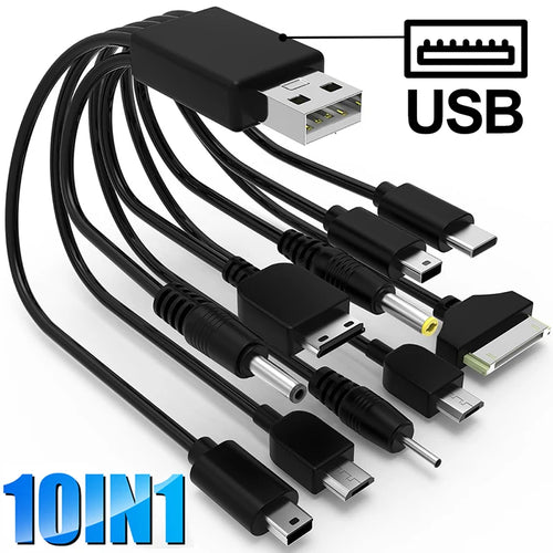 10In1 USB to Multi-ports USB Cable Universal Phone Charging