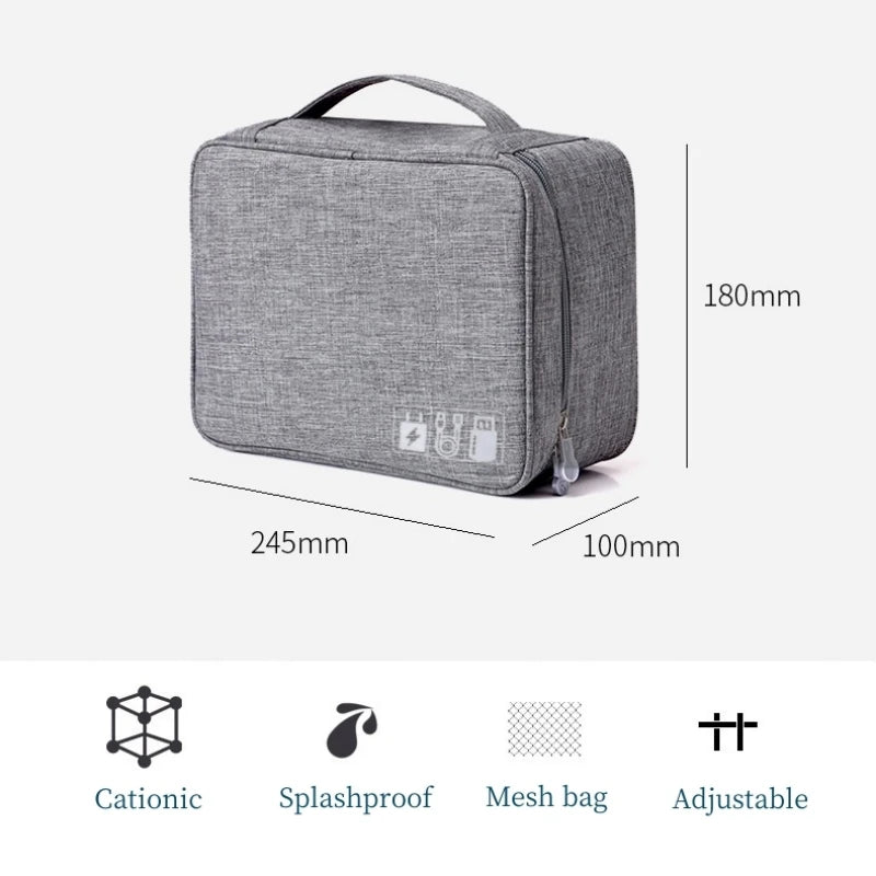Large Capacity Travel Electronics Accessories Organizer